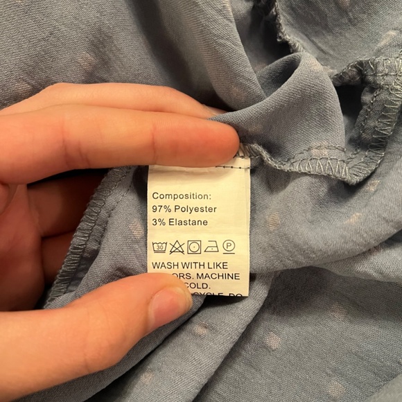 Flowy, vintage light blue summer dress - Picture 7 of 7